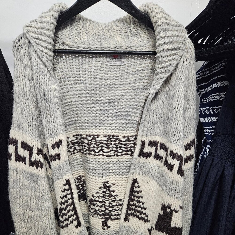 Mens Vintage Wool Canadian Sweater